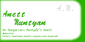 anett muntyan business card